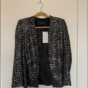 By Zara beautiful sequin jacket in very good condition, no damage